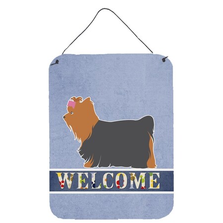 Carolines Treasures Yorkshire Terrier Yorkie Welcome Wall or Door Hanging Prints BB5538DS1216